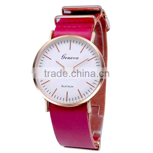 Top Quality Mixed Color Siamese Leather Watch Design