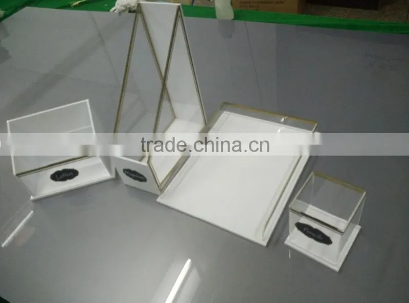Custom acrylic desk organizer document tray