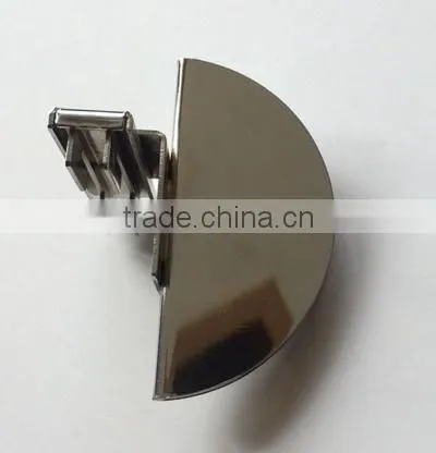 Metal golden hanging shelf bracket fitted on channel