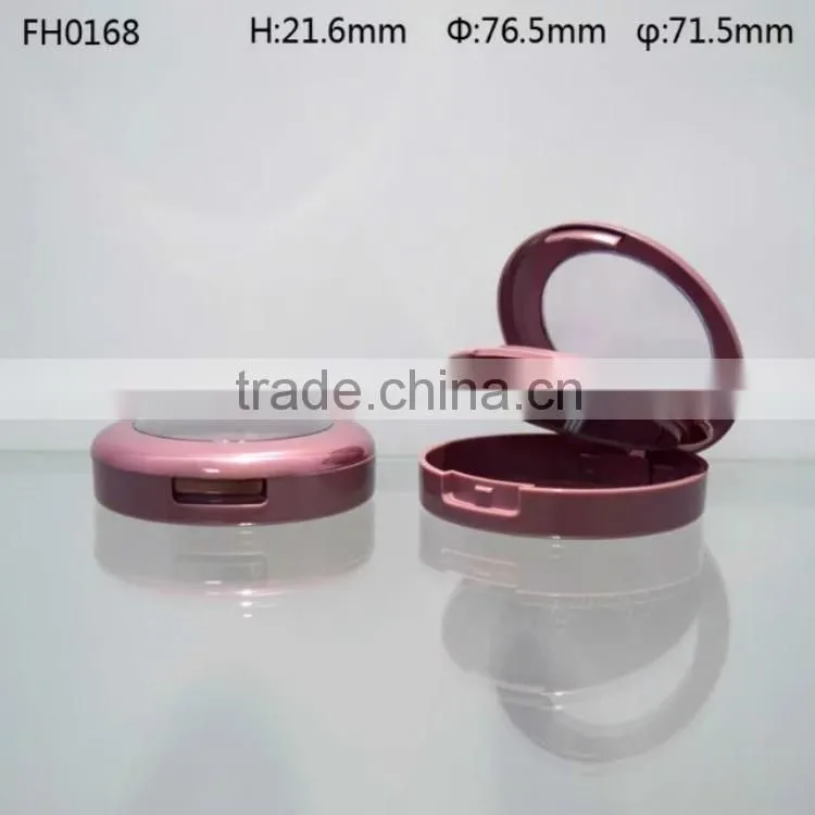 hot selling custom round shape empty compact mirror case for makeup
