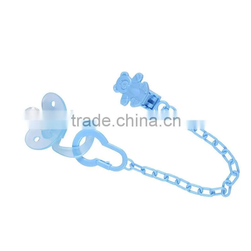 PP plastic animal shaped pacifier chain clips holder wholesale price