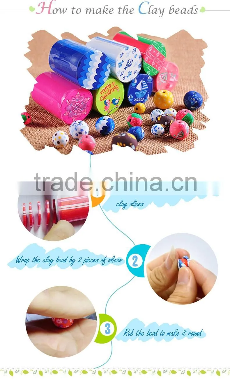 Adorable and Colorful Kids Jewelry Girls Clay Bead Bracelet