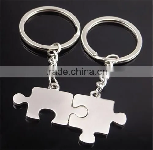 Cheapest customized couple puzzle keychain