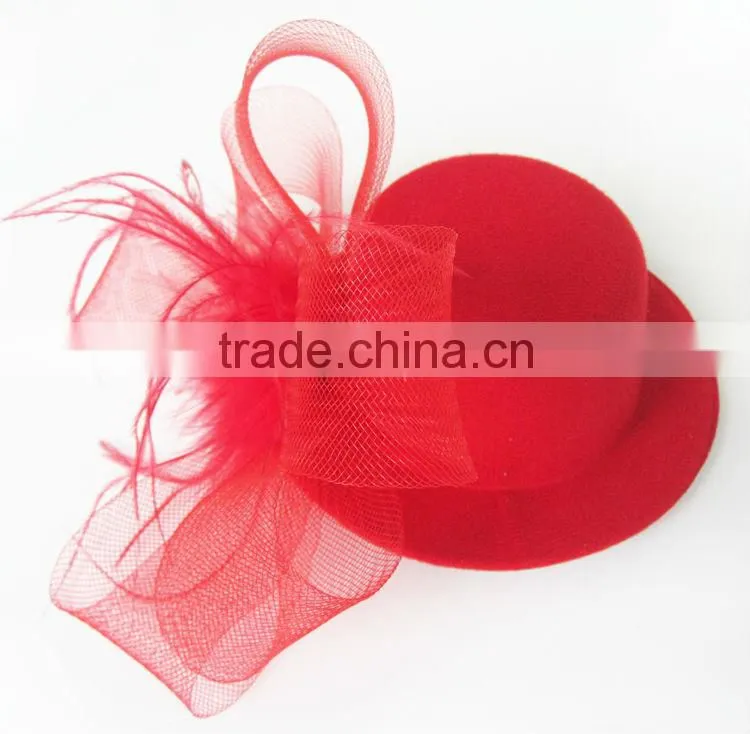 MYLOVE 2 colors feather hat in stock bridal hair accessory for women MLXM021