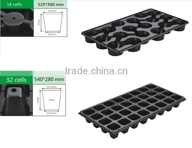 128 cells plastic flower seed tray