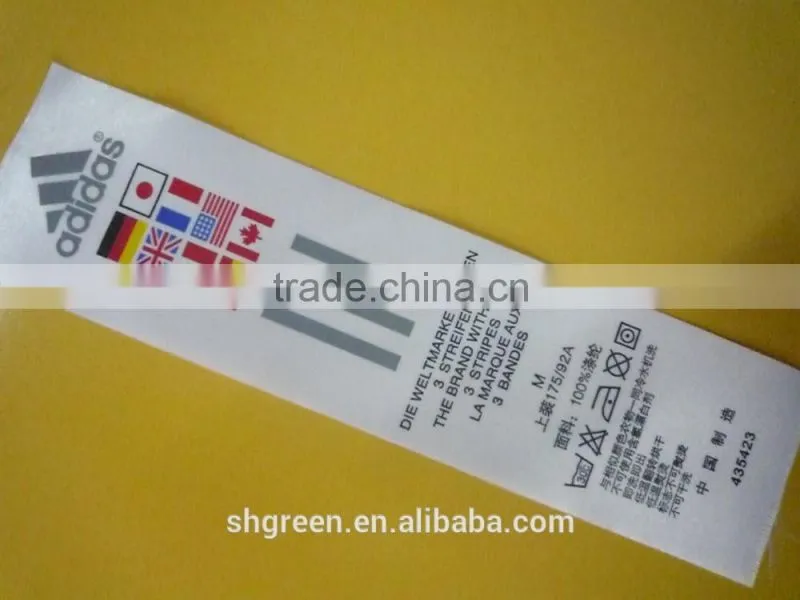 Non-woven fabric printing label for coat side seam
