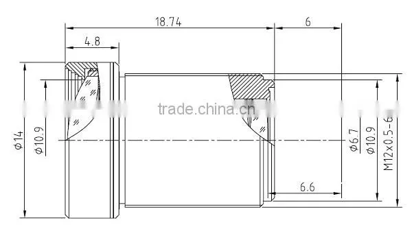 china top ten selling products cn AICO hot fix 1/2.3 inch f2.5 5.4mm 10mp m12 lens for night vision