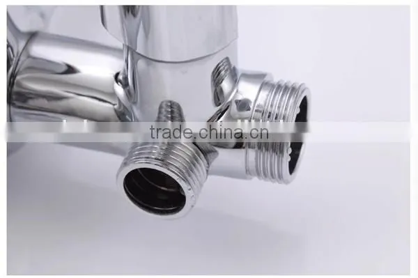 Brass Finish Cross Handle Bath Tub Faucet, Hot And Cold Water Copper Faucet Shower Mixer, Shower Mixer