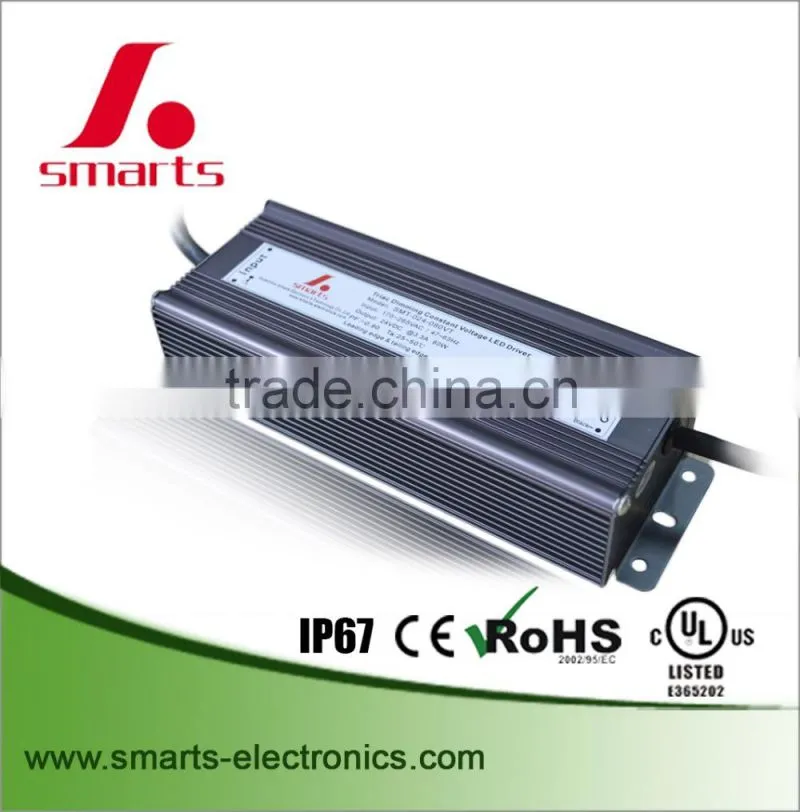 UL CE listed ac phase cut dimming led driver Triac dimmable driver 80W 12V