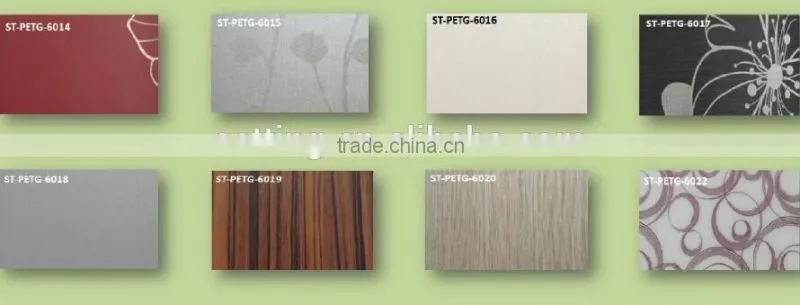 No color variation PET MDF Board for kitchen cabinet doors ,wardrobe