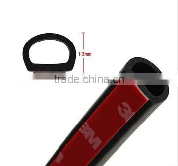 Black composite extruded epdm rubber door and window seal strips for cabinet