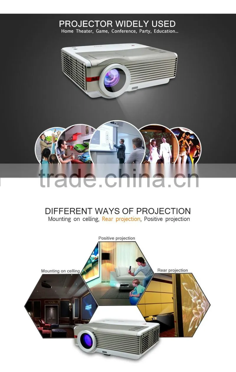 New the beam cheap movie and business 4200 lumens projectors 2016 for tv