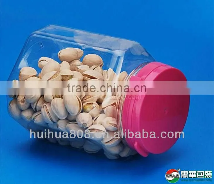 cheap price square plastic food jar with screw cap