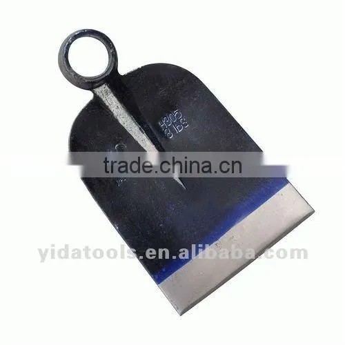 forged garden hoe with wood handle