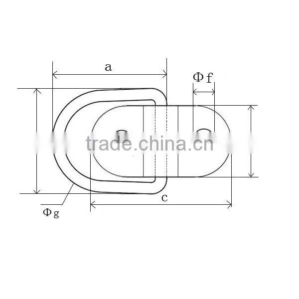 1200 LBS Stainless Steel Truck Trailer Surface Mount Bolt On D Ring