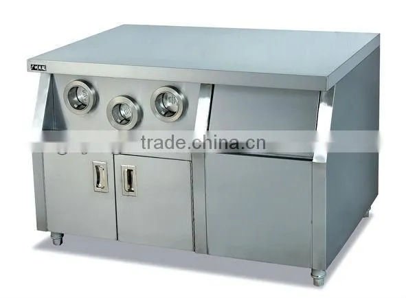 KFC worktable with cup dispenser