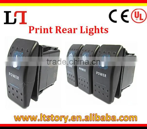 Rocker Switches with POWER LIGHTS Red