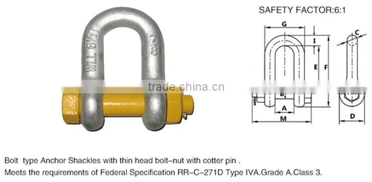 G2150 Bow Type Forged Shackle
