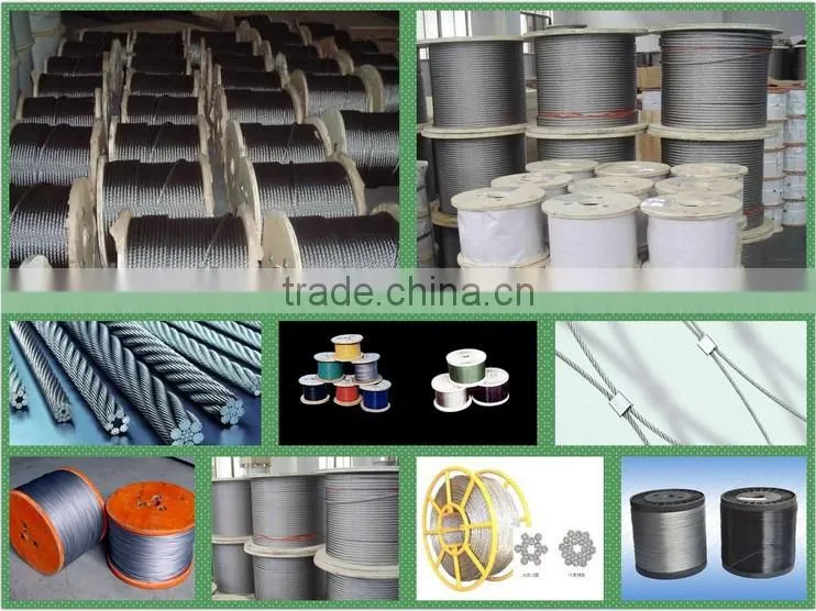 Factory stock CE 8mm anti twisted stainless steel 316 rigging lifting wire rope