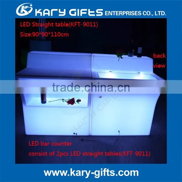 Light Up LED Bar Counter Commercial Used LED Pub Furniture