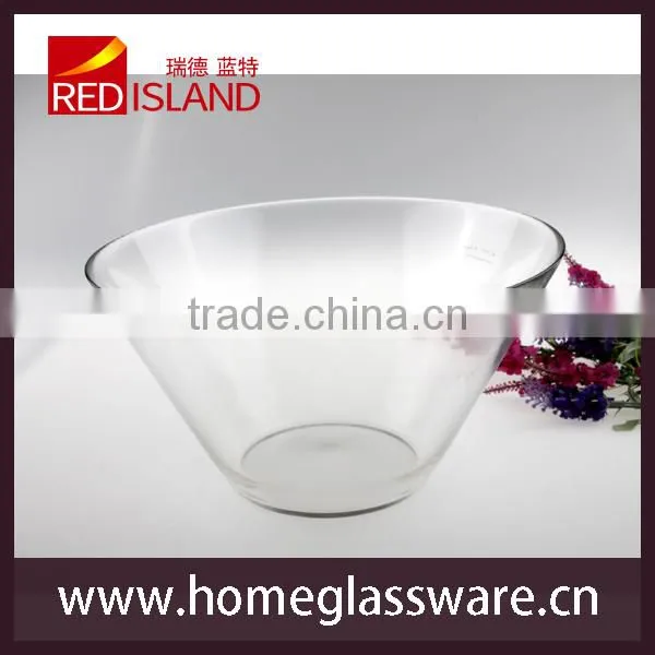 large crystal pressed clear glass punch bowl
