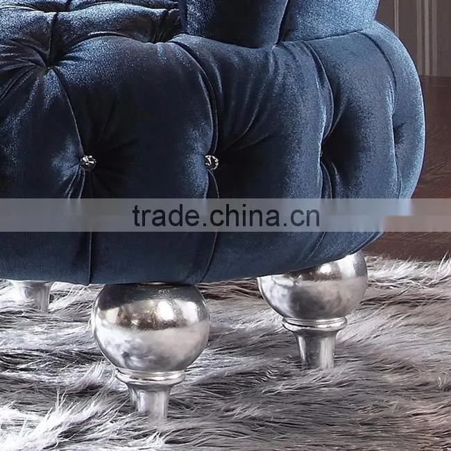 Solid wood furniture concise cosy design living room leisure fabric single sofa