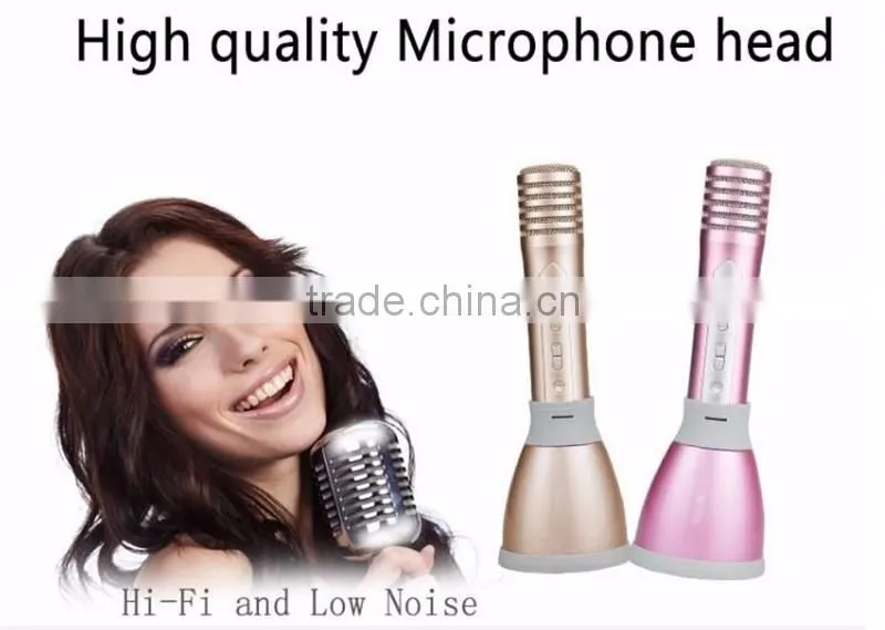 Alibaba wholesale portable Karaoke microphone for Smartphones Bluetooth speaker Portable Wireless Karaoke Microphone