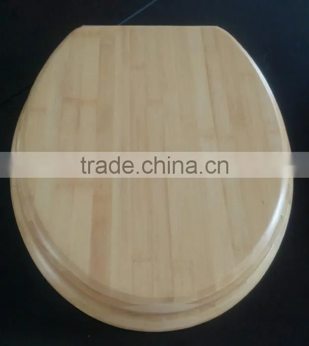 Lt/Dk Enlongated/Round Bamboo Toilet Seat,Carbonized natural,Chrome/Brass fitting Soft close bamboo toilet seat