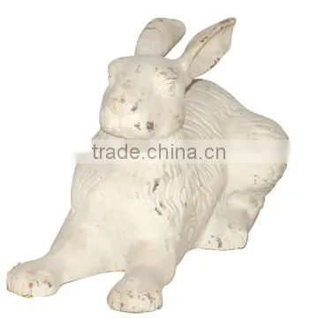Cast Iron Vivid Metal Rabbit Statue