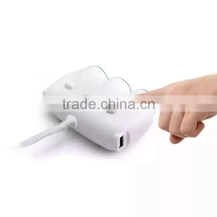 5V 1A 2.1a 3socket usb car charger with cable for GPS led light