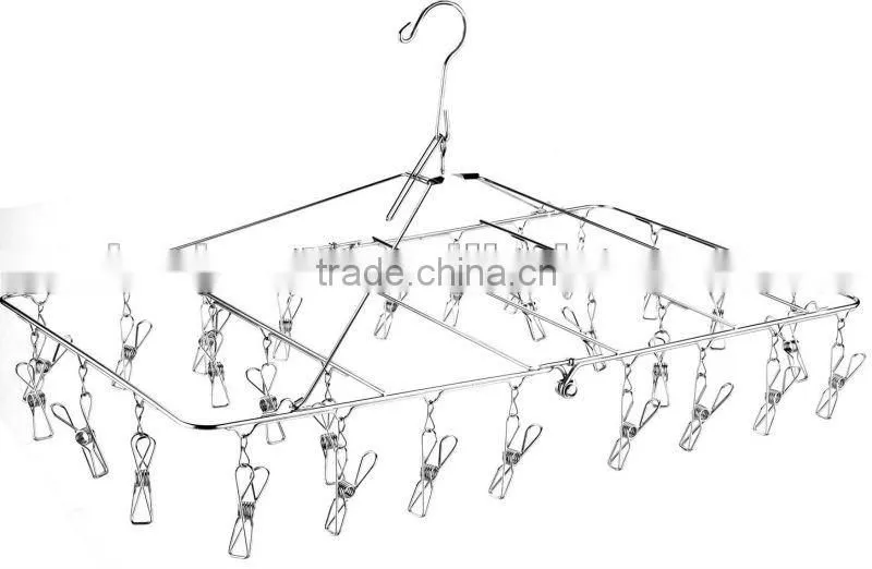 HIGH QUALITY clothes hangers,multifunctional hangers,dry hangers 12 sets of clips YZ2141S
