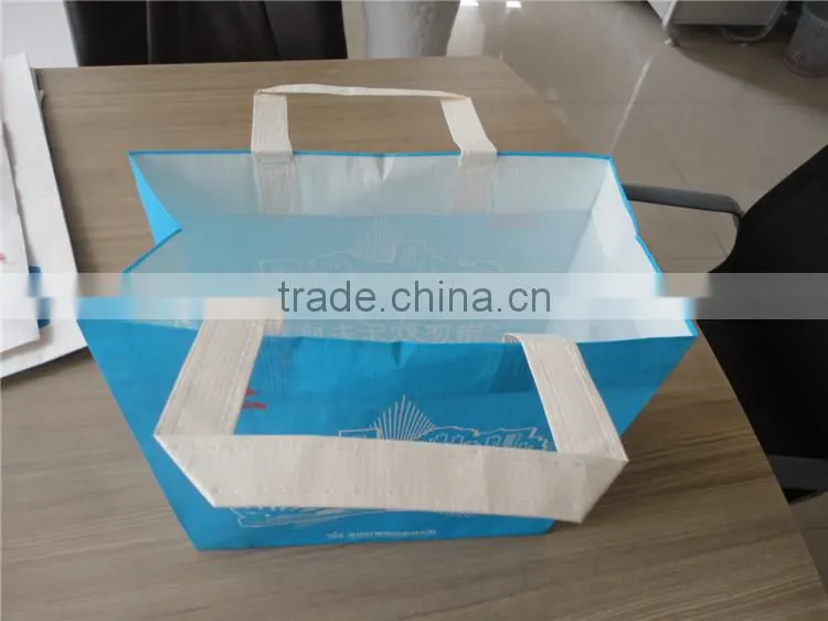 Customer Ordered Logo Printing warp and weft paper tote bag