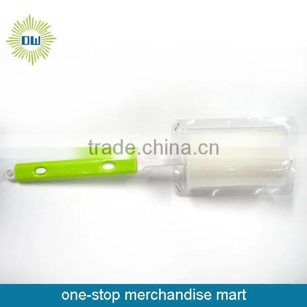 Plastic handle bottle brush w/sponge head
