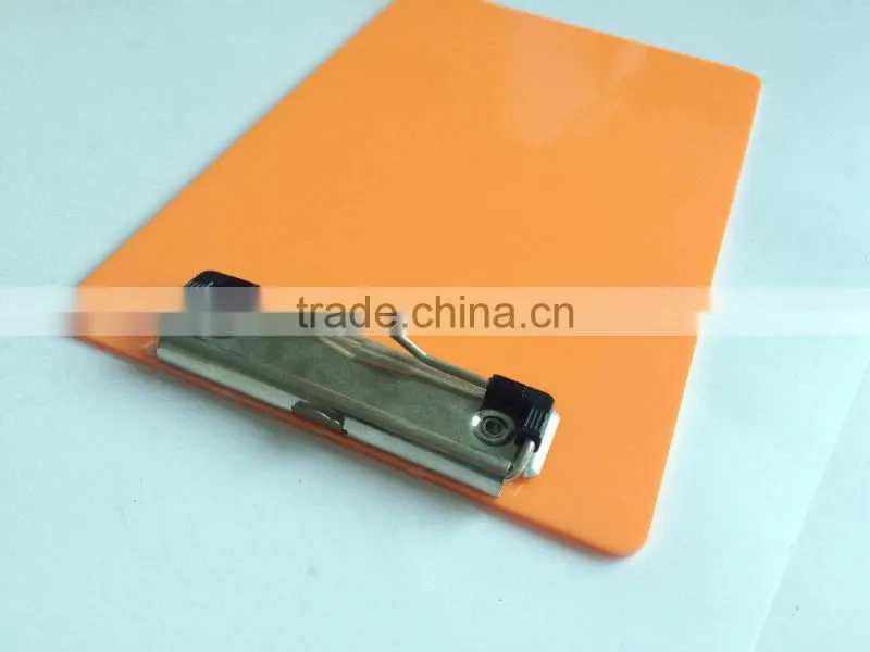 A5 colorful rectangle office clipboard with metal clamp