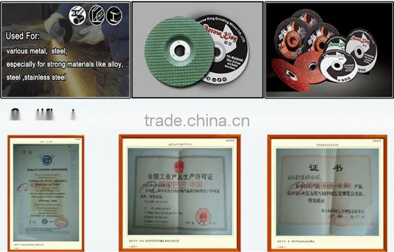 T 27 Resin Bonded Reinforced Abrasive DC grinding wheel for stone