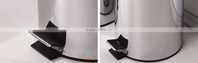 pictures printing 410# stainless steel dustbin/trashcan with good quality