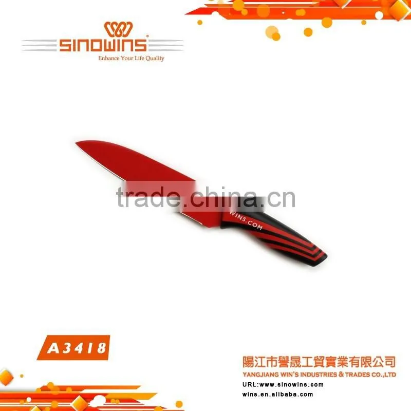 A3418 New design Hot Sale High Quality 5pcs Stainless Steel Knife Set with Non-stick Coating