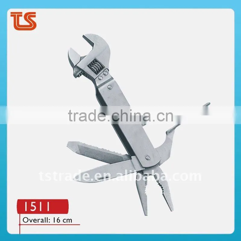 2014 new Stainless steel multi wrench/multi tools,multi function tools pocket tool 1511