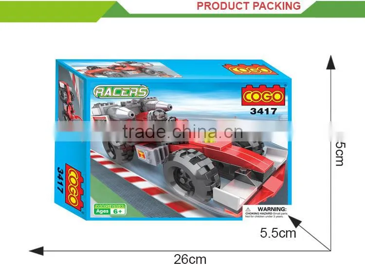 Wholesale educational diy building block toy sport car wheel