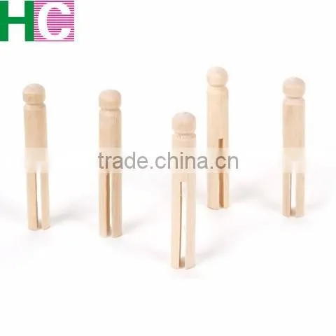 Whosales Cheap Wooden Craft Clothes Pegs, Flat Unfinished Wood Clothespins