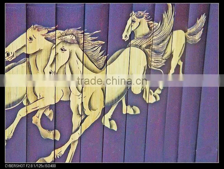 eight horses bamboo painting
