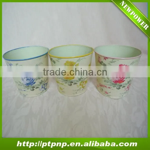 Rose design Metal Flower Pot for Garden