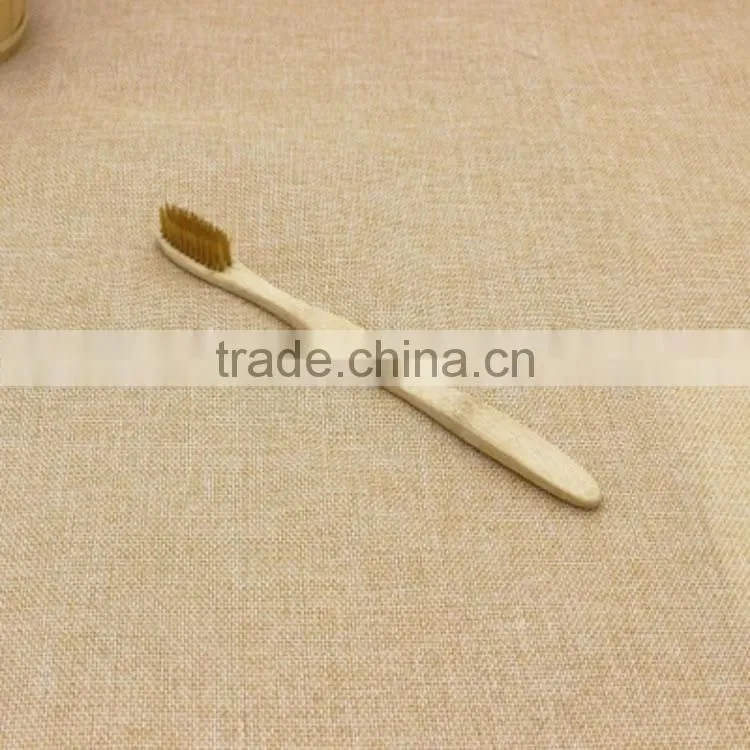 Ec-friendly nice-looking custom natural color bamboo toothbrush