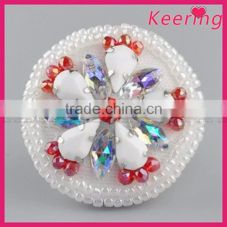 wholesale colorful flower round buttons accessory button for clothing WBKA-297