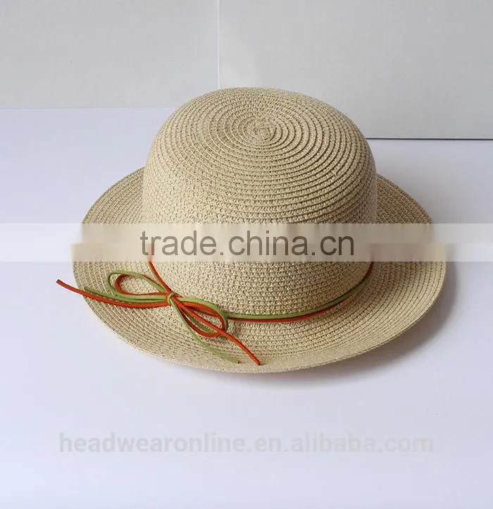 Summer Fashion Bowknot Outdoor Sunshade Straw Hats Dongguan Factory