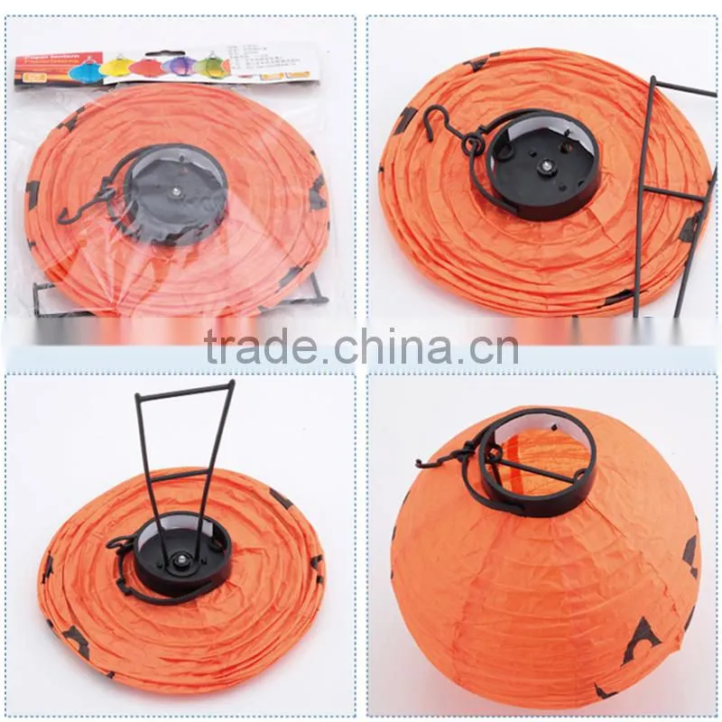 Halloween party supplies handmade paper Pumpkin paper lantern holiday decorative hanging lamp halloween lamp