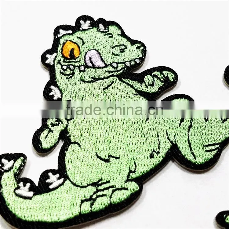 Promotional Crocodile Embroidery Patch,green embroidery patch