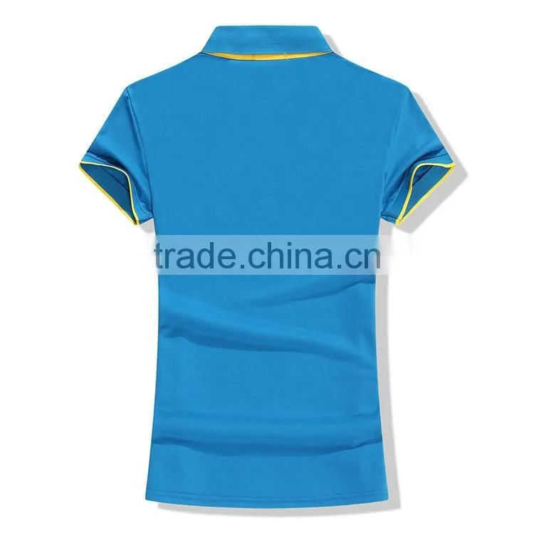 T shirt manufacturing china 100 cotton custom ladies polo shirt