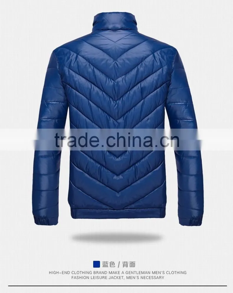 factory offer custom made cheap but high quality men fashion winter down garment