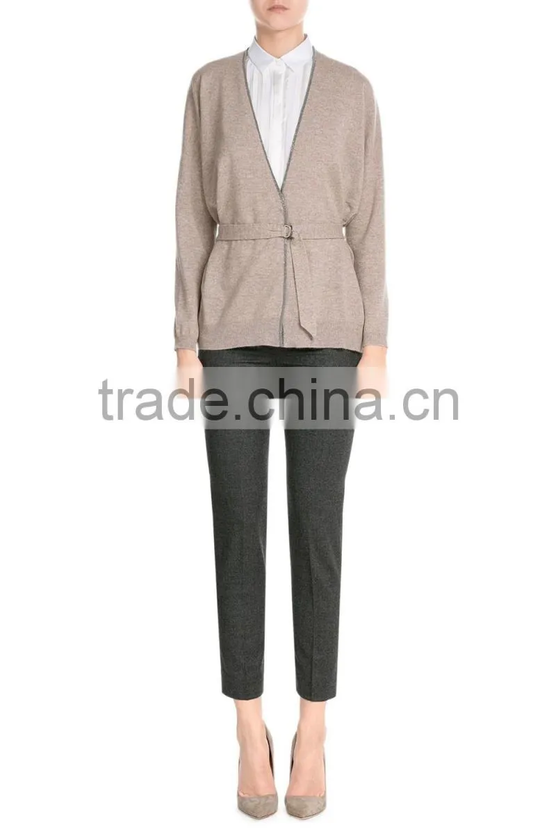 Hot selling warm sweater business casual long knnited oversized sweater